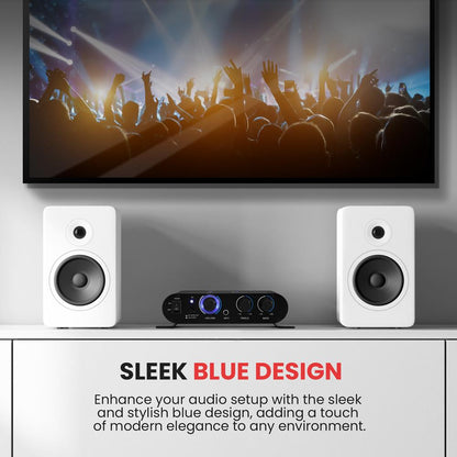 Compact Mini Bluetooth Audio Amplifier with Mic Input