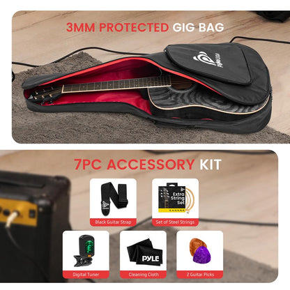 41" Acoustic Guitar Kit, Crisp Sound, Ashtree Top, Sunburst Matte