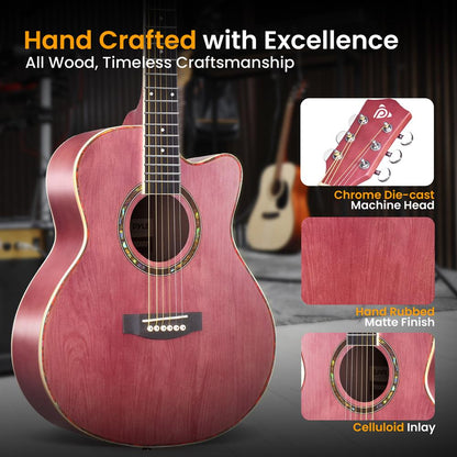 Guitare acoustique à cordes en acier, échelle 3/4 K 