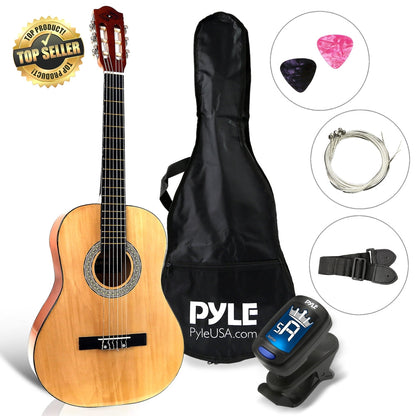 Acoustic Guitar Kit, Beginner 3/4 Size, All Wood, 36" Natural Ash