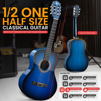 34'' Acoustic Classical Guitar Kit with Bag & Accessories