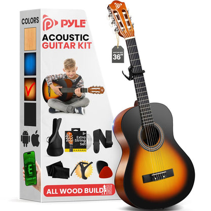 Classical Guitar Starter Kit, Warm Sound, Nylon Strings, Sunburst