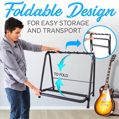 Foldable Multi-Guitar Stand