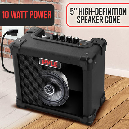 Ampli guitare portable 10W haut-parleur haute définition construction légère en bois 