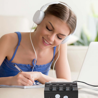 Amplificateur de casque à 4 canaux, audio plus propre, 4 sorties TRS 