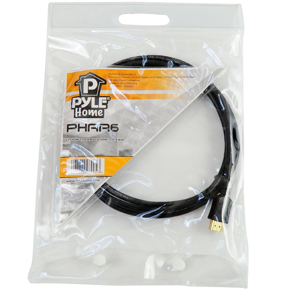 product image number 2 for Pyle 6 Ft. Hdmi Cable With 24K Gold-Plated Co