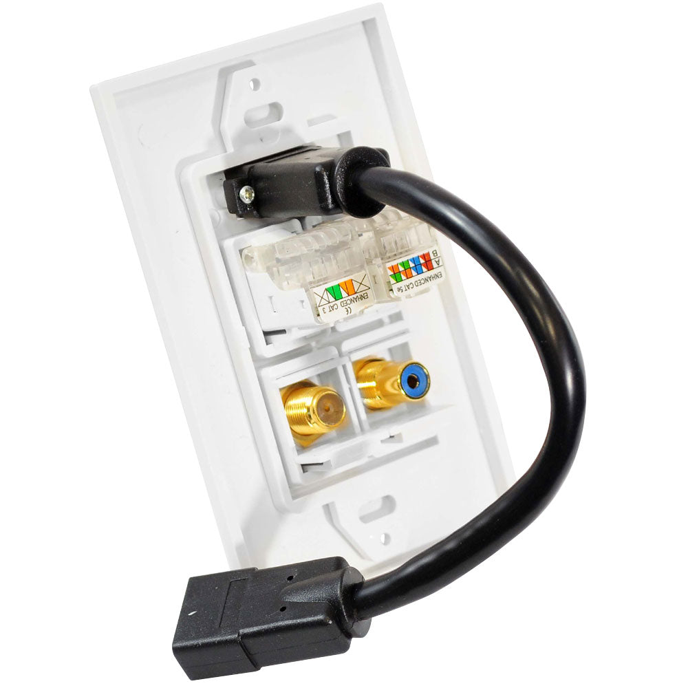 product image number 2 for Pyle Hdmi + Rj11 + Rj45 + Coaxial + Rca Wallp
