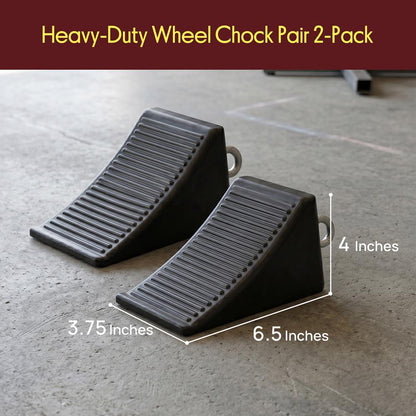 Rubber Wheel Chocks with Eyebolt