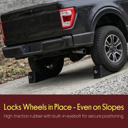 Rubber Wheel Chocks with Eyebolt