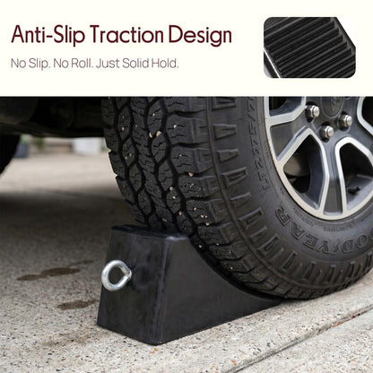 Rubber Wheel Chocks with Eyebolt
