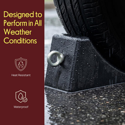 Rubber Wheel Chocks with Eyebolt