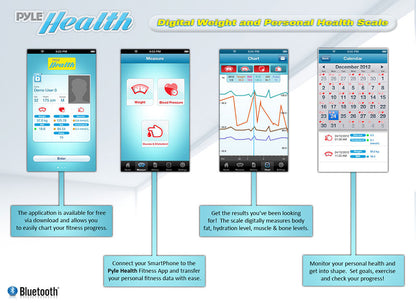 product image number 2 for Pyle Bluetooth Digital Weight Health Scale