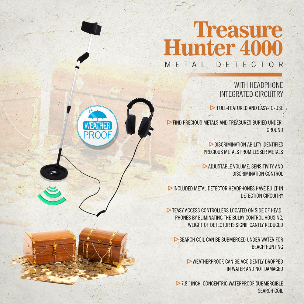 product image number 2 for Pyle Treasure Hunter 4000 - Metal Detector