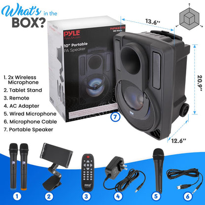 product image number 8 for Pyle 10” Portable Pa Speaker