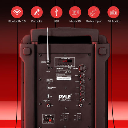 product image number 2 for Pyle 12” Portable Pa Speaker