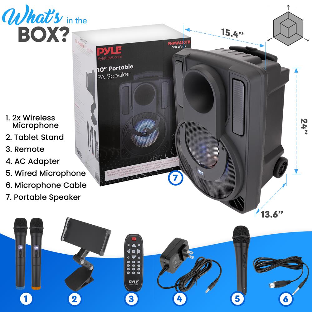 product image number 8 for Pyle 12” Portable Pa Speaker