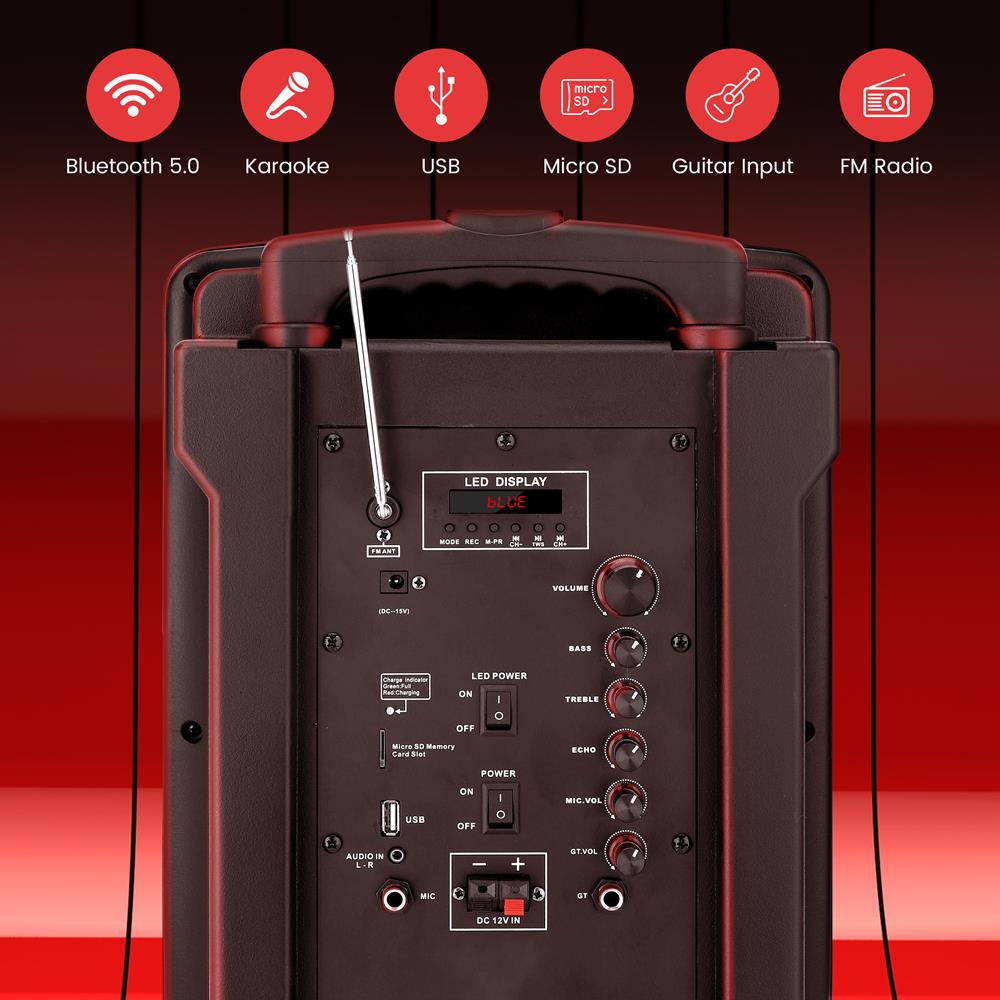 product image number 2 for Pyle 8” Portable Pa Speaker