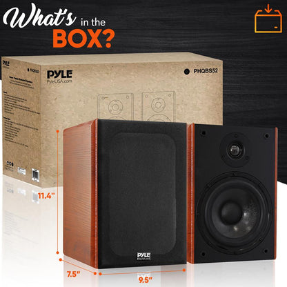 product image number 7 for Pyle Home Theater Bookshelf Speakers