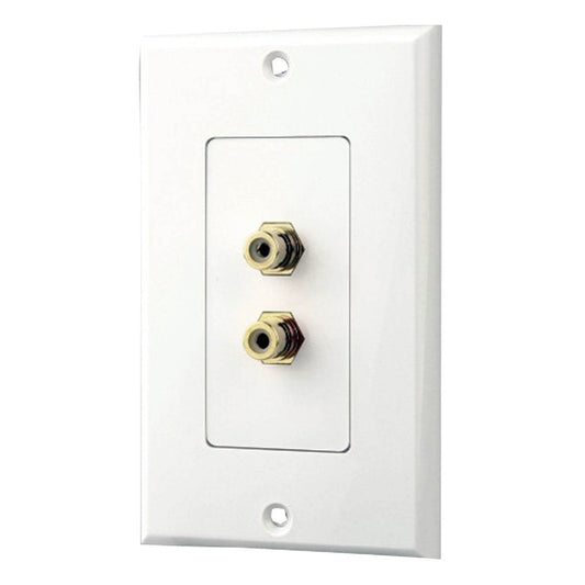 product image number 1 for Pyle Dual Stereo Rca Wall Plate