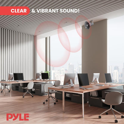 Haut-parleur corne PA intérieur/extérieur 30W son puissant aluminium gris 