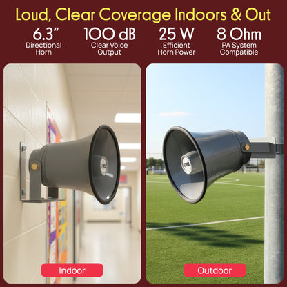6.3'' Indoor / Outdoor PA Horn Speaker