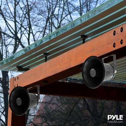 Haut-parleur portable à pavillon, son clair, boîtier en aluminium, gris 