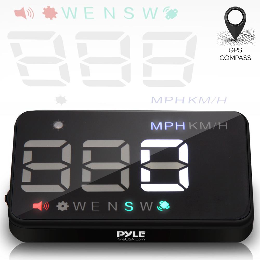 product image number 1 for Pyle Vehicle Speed & Gps Compass Hud Monitor