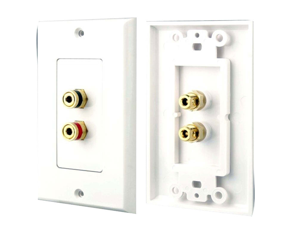 product image number 1 for Pyle Dual Binding Post/Banana Plug Wall Plate