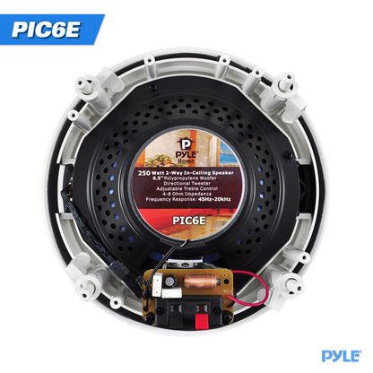 6.5" In-Wall/Ceiling Speakers 250W Hi-Fi Sound Silk Tweeter