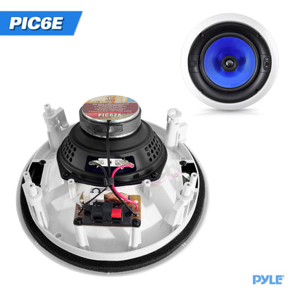 6.5" In-Wall/Ceiling Speakers 250W Hi-Fi Sound Silk Tweeter
