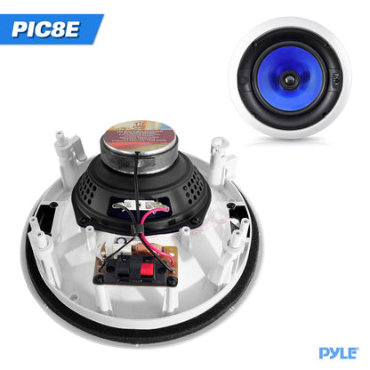 In-Wall Ceiling Speakers 300W Dual 8" Silk Tweeter Adjustable Treble