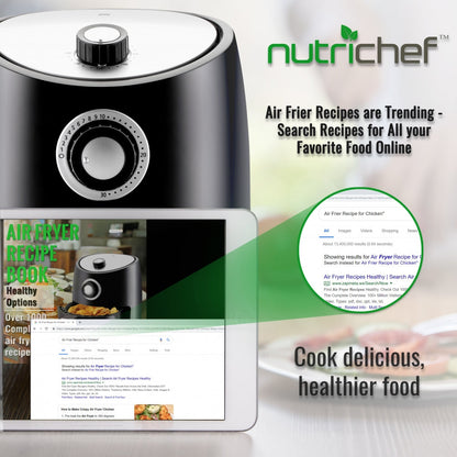 Air Fryer 1000W Oil-Free Cooking Non-Stick Basket