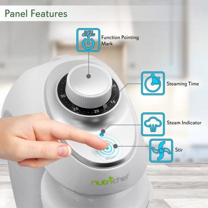 Baby Food Maker 2-in-1 Steamer & Blender Adjustable Timer Dishwasher Safe
