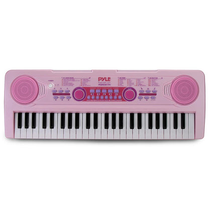 Clavier Électronique pour Enfants - Jouez et Chantez - 49 Touches, Rose 