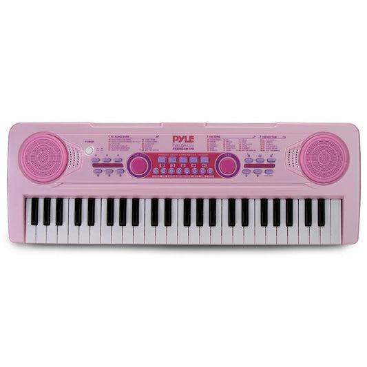 Clavier Électronique pour Enfants - Jouez et Chantez - 49 Touches, Rose 