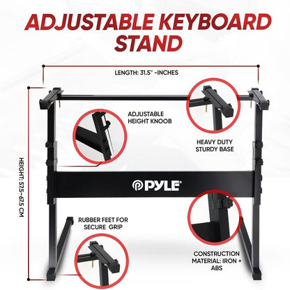 61-Key Electric Keyboard Piano, Portable Bluetooth, LCD Display
