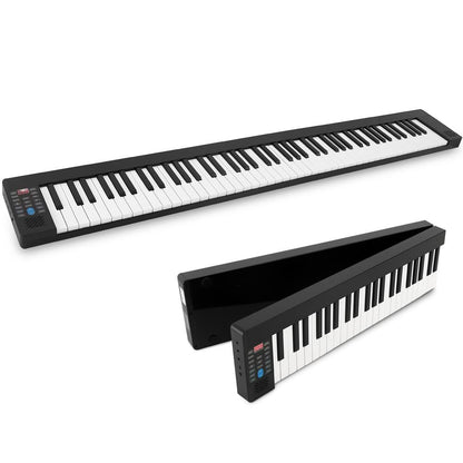 Electric Keyboard Piano 88 Keys Portable Foldable Bluetooth 128 Tones