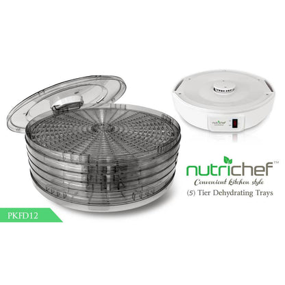 Food Dehydrator Machine, Even Dehydration, 5 Easy-Clean Trays, White