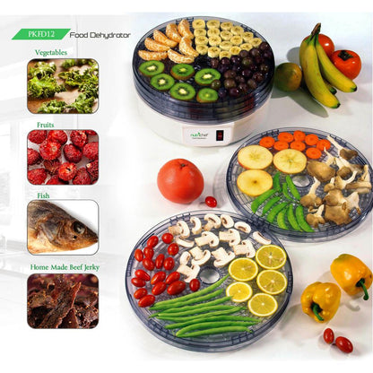 Food Dehydrator Machine, Even Dehydration, 5 Easy-Clean Trays, White