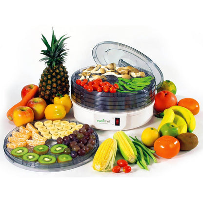 Food Dehydrator Machine, Even Dehydration, 5 Easy-Clean Trays, White