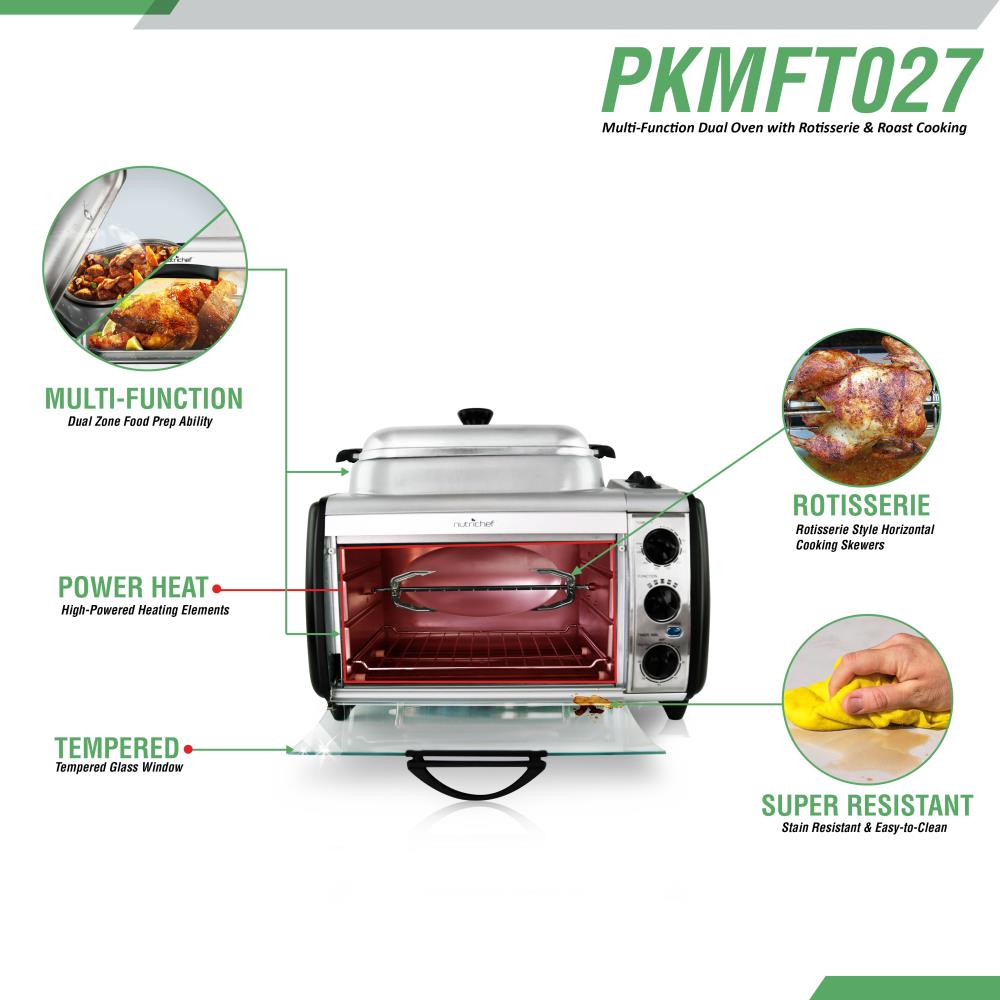 product image number 3 for NutriChef Dual Oven Rotisserie & Roast Cooking
