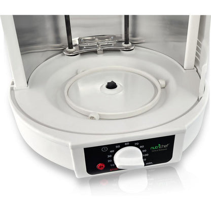 Vertical Rotisserie Oven - Fat-Reducing Dual Heating - White