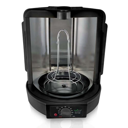 Vertical Rotisserie Oven, Fat-Reducing, Dual Heating, See-Through Window