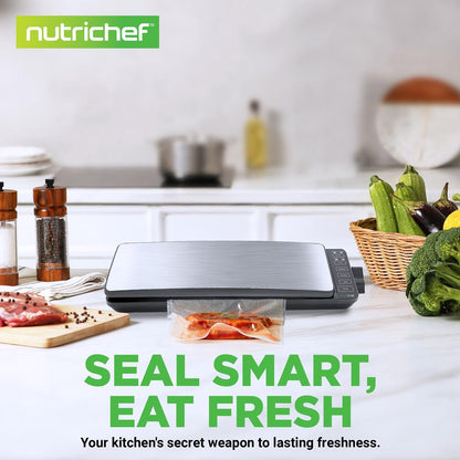 Automatic Food Vacuum Sealer, Extends Shelf Life, 110W Suction, Stainless Steel