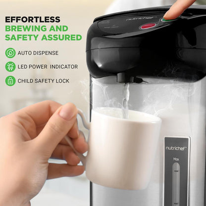 5.2 Qt Electric Water Kettle, Quick Heating, Stainless Steel, 5 Temp Settings