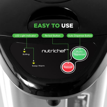 5.2 Qt Electric Water Kettle, Quick Heating, Stainless Steel, 5 Temp Settings