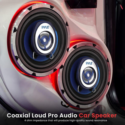 Car Stereo Speakers 120W Low Distortion Blue Poly Cone 3.5" Pair