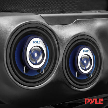 Car Stereo Speakers 120W Low Distortion Blue Poly Cone 3.5" Pair
