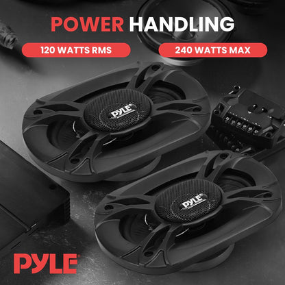 3-Way Car Stereo Speakers 300W Low Distortion Triaxial Black