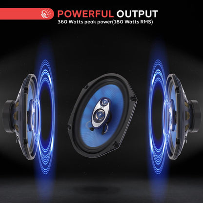 Haut-parleurs de voiture 6 x 8 pouces à composants 